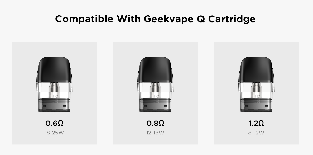 compatible cartridges with POD system Geekvape Sonder Q Kit